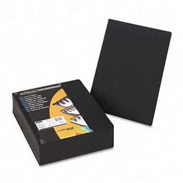 Fellowes Fellowes 52115 Linen Texture Binding System Covers 8 3/4 x 11 1/4 Black 200 per Pack 52115 - main